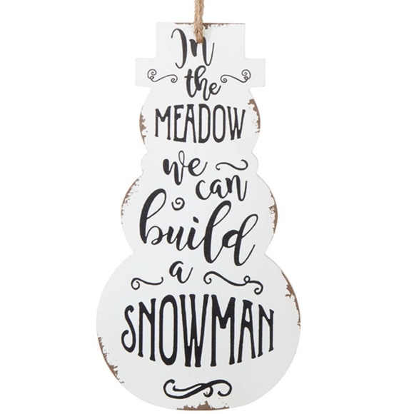 12” SNOWMAN sign / ornament by RAZ Imports